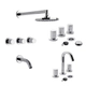 Griferia Baño Completa Fv Oregon 18 Lavatorio Bidet Ducha Mo