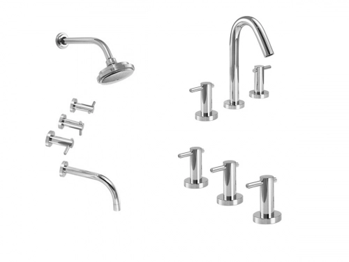 Griferia baño completa Hidromet Fly Lavatorio Bidet ducha