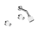 Griferia de ducha Hidromet Viena s/transf cromo blanco 01025CRBL