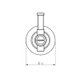 Accesorio de baño Robinet Bronx Percha Simple Neg mate 78/0170/27