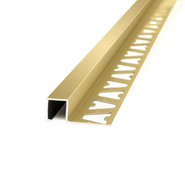 Guardacanto Atrim Quadra aluminio 10x10mm 2,5 mts oro brillante 3420