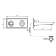 Griferia lavatorio pared monocomando Hidromet Icon black 11180NEGR