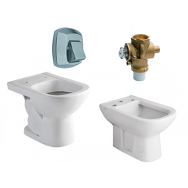 Combo Sanitarios Ferrum+ Fv valvula 368.01 y tecla 368.02