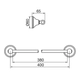 Toallero FV newport barral cromo 0164/B2-CR