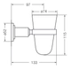 Porta cepillos FV temple con vaso 0169/87-CR