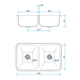Bachas Cocina Johnson Doble 59x34x15 C28