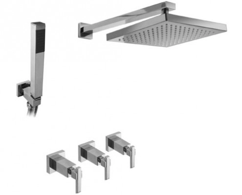 Griferia ducha 2 vias y duchador Hidromet Geometry lever