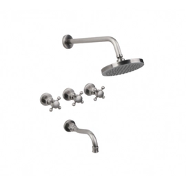 Combo Griferías Baño Estalgrif Haaz Vintage Platinum