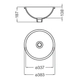 Bacha Baño Ferrum Armonica Circular bca L11SF ARM-BH-087-BL