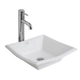 Bacha de baño Ferrum Tori Blanca Cuadra 40cm 1 Ag. L025K