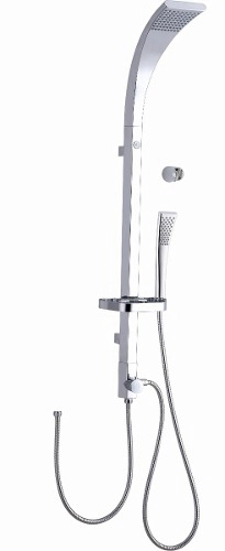 Panel y columna Ducha luz Led y griferia cromo