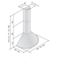 Campana Llanos de pared Circular Pulsante 60cm Blanca 24870