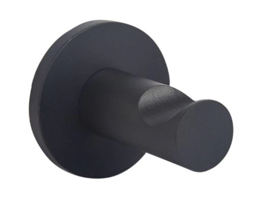 Accesorio de baño Ottone Percha simple Basic negro mate
