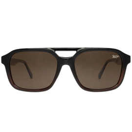 Anteojo de Sol 360 Astor Negro Brillo y Habano Polarizado