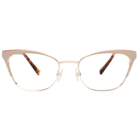 Anteojo de Vista Paula Cahen D'Anvers Oxford Dorado y Beige.