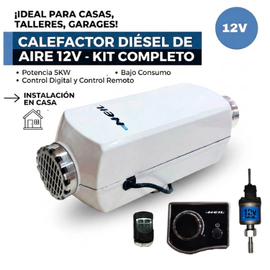 Calefactor Caldera Diésel 12v Para Hogar, Quincho Y Taller
