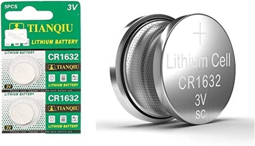 Pilas Cr1632, Tira Con 5 Pilas De Litio De 3 Voltios