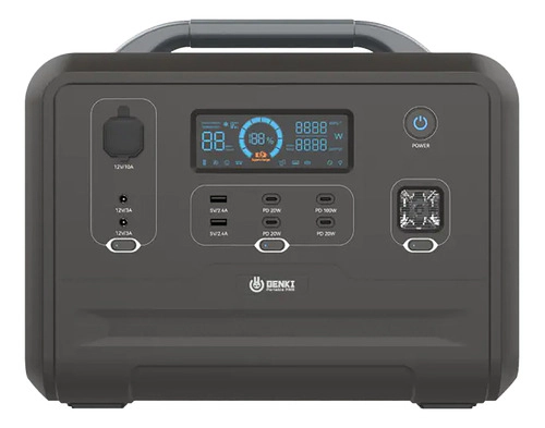 Cargador Estación Portátil 1200w Carga Solar - 220v - 12v Color Blanco