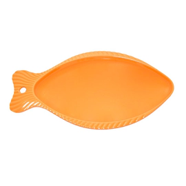 Comedero para gato melamina naranja
