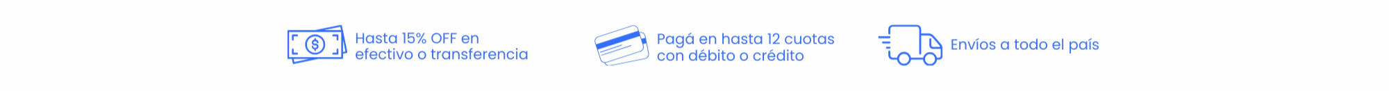 descuento pagando en efectivo o transferencia, cuotas sin interes y envio a todo el pais