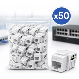 KIT Jack CAT5E Blancos x50 CE-4002