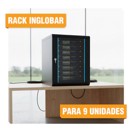 RACK MURAL DE 9U. 530x400x450.G: 0,8 mm, perfil de montaje: 1,5 mm. negro. Pta f