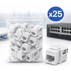 KIT Jack CAT5E Blancos x25 CE-4002