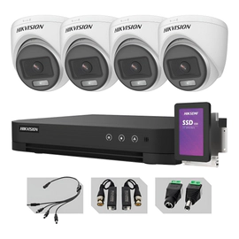 KIT 8CH + 4 Domo ColorVu 70Df0t-pf + 1TB + Fichas