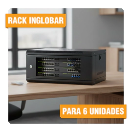 RACK MURAL DE 6U. 530x400x300. G: 0,6 mm, perfil 1,0 mm. negro. Pta front. de vi