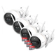 Kit x4 - Cámara Bullet WiFi - C3X - Ezviz - 1080p - Color 24HS + 16GB