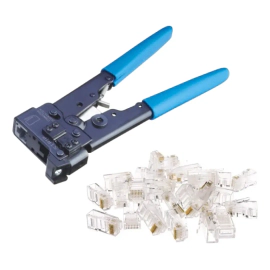 Fichas x100 + Crimpeadora RJ45 GLC