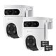 Kit x2 Cámara de Seguridad 2K - EZVIZ - H9C - Domo PTZ - WiFi + Memoria 128GB