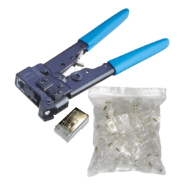 Fichas x100 + Crimpeadora RJ45 GLC
