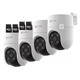 Kit x4 Cámara de Seguridad 1080P - EZVIZ - H8C - Domo PTZ - WiFi + Memoria 32GB