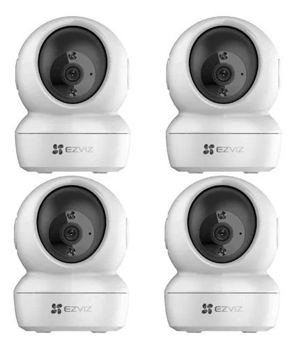 Kit x4 Cámaras de Seguridad 2K+ - EZVIZ - H6C - Domo PTZ - Audio - WiFi