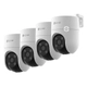 Kit x4 Cámara de Seguridad 1080P - EZVIZ - H8C - Domo PTZ - WiFi