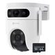 Kit - Cámara Domo PT WiFi Exterior - H9C - Ezviz - 5MP - Color Nocturno + 64GB