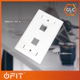 Face Plate - GLC - CE-4009 - 2 Puertos - CAT 5E/6