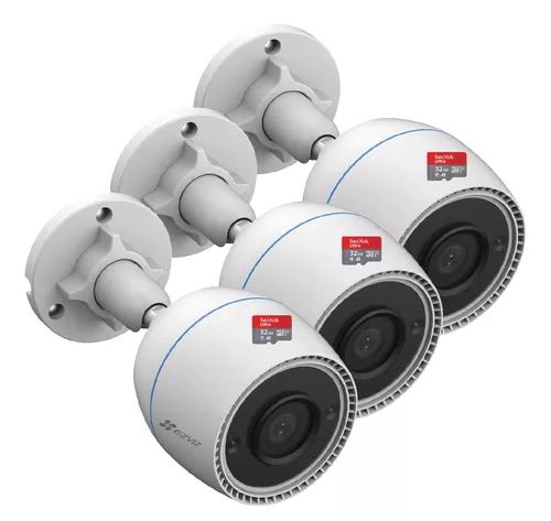 Kit x3 Cámara Bullet WiFi 2MP - H3C - Ezviz - Color Nocturno + 32GB