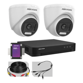 KIT 4CH + 2 Domos 2MP Audio + 1TB + Cable BNC