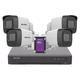KIT HIKVISION DVR 4CH + 4 bullet + Disco 512SSD Purple + Ficha