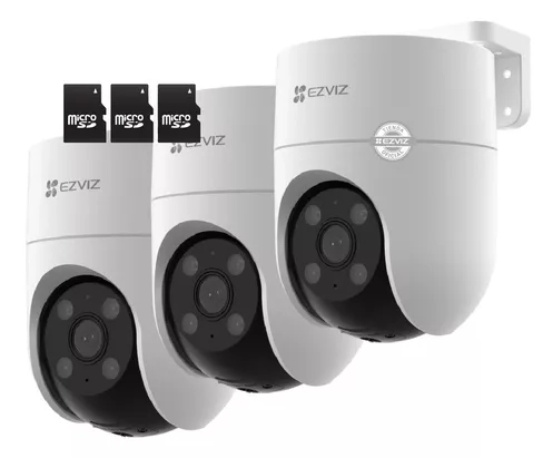 Kit x3 Cámara de Seguridad 1080P - EZVIZ - H8C - Domo PTZ - WiFi + Memoria 16GB