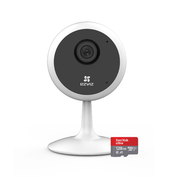 Kit - Cámara Mini WiFi Interior - C1C - Ezviz - Full HD + SD 128GB