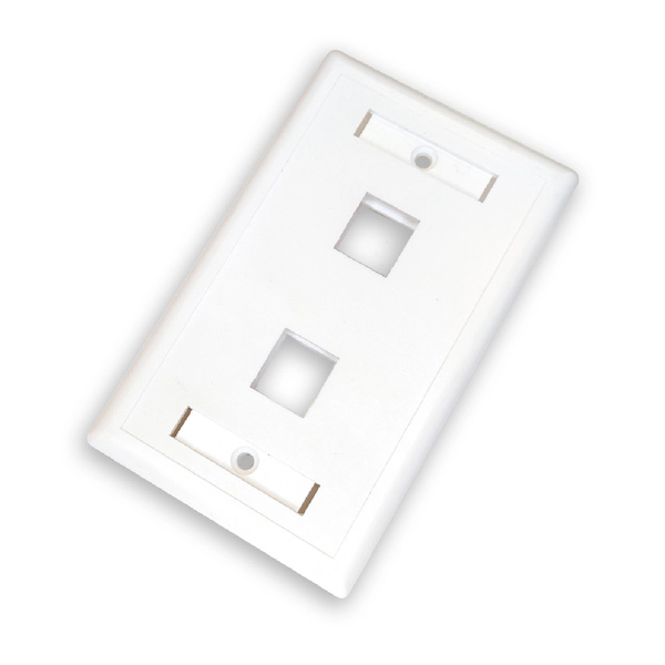 Face Plate - GLC - CE-4009 - 2 Puertos - CAT 5E/6