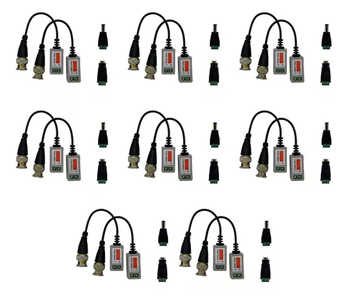 Kit x8 Par Balun + Conectores Macho y Hembra