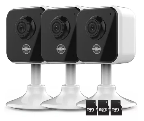 Kit x3 - Cámara Mini WiFi Interior - H1C - Ezviz - Full HD + 256GB