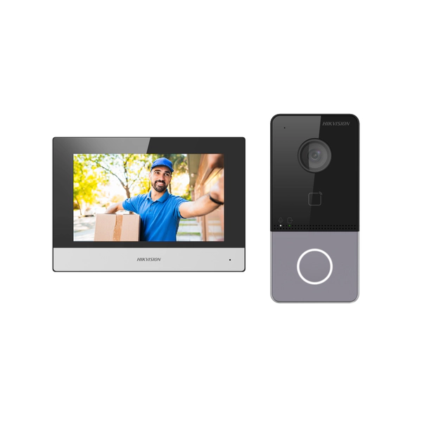 Kit Portero IP - DS-KIS603-P - Hikvision - DS-KV6113-WPE1 + DS-KH6320-WTE1