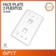 Face Plate - GLC - CE-4009 - 2 Puertos - CAT 5E/6