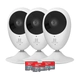 Kit x3 - Cámara Mini WiFi Interior - C2C - Ezviz - Full HD + SD 32GB