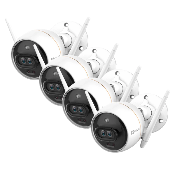 Kit x4 - Cámara Bullet WiFi - C3X - Ezviz - 1080p - Color 24HS - Doble Lente